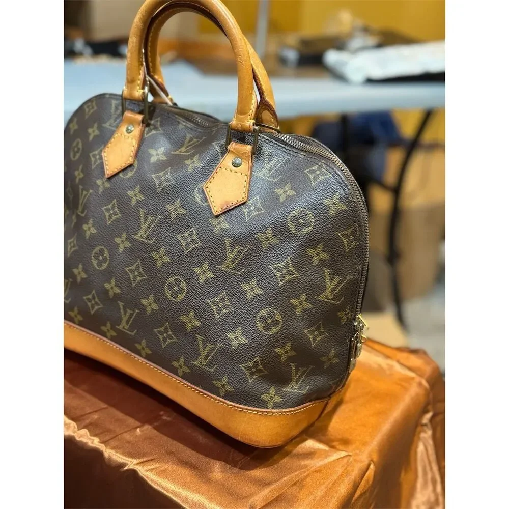 Louis Vuitton Monogram Alma PM Vintage 1994 Satchel Bag Brown with dust bag - Picture 4 of 16